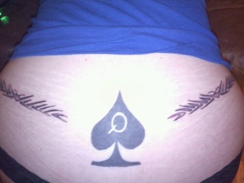 Q of spades tatt