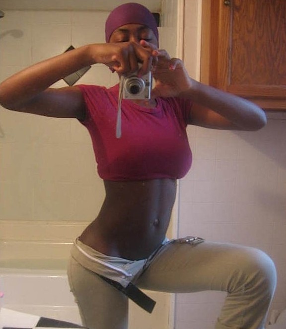 Ebony non-nude self shot